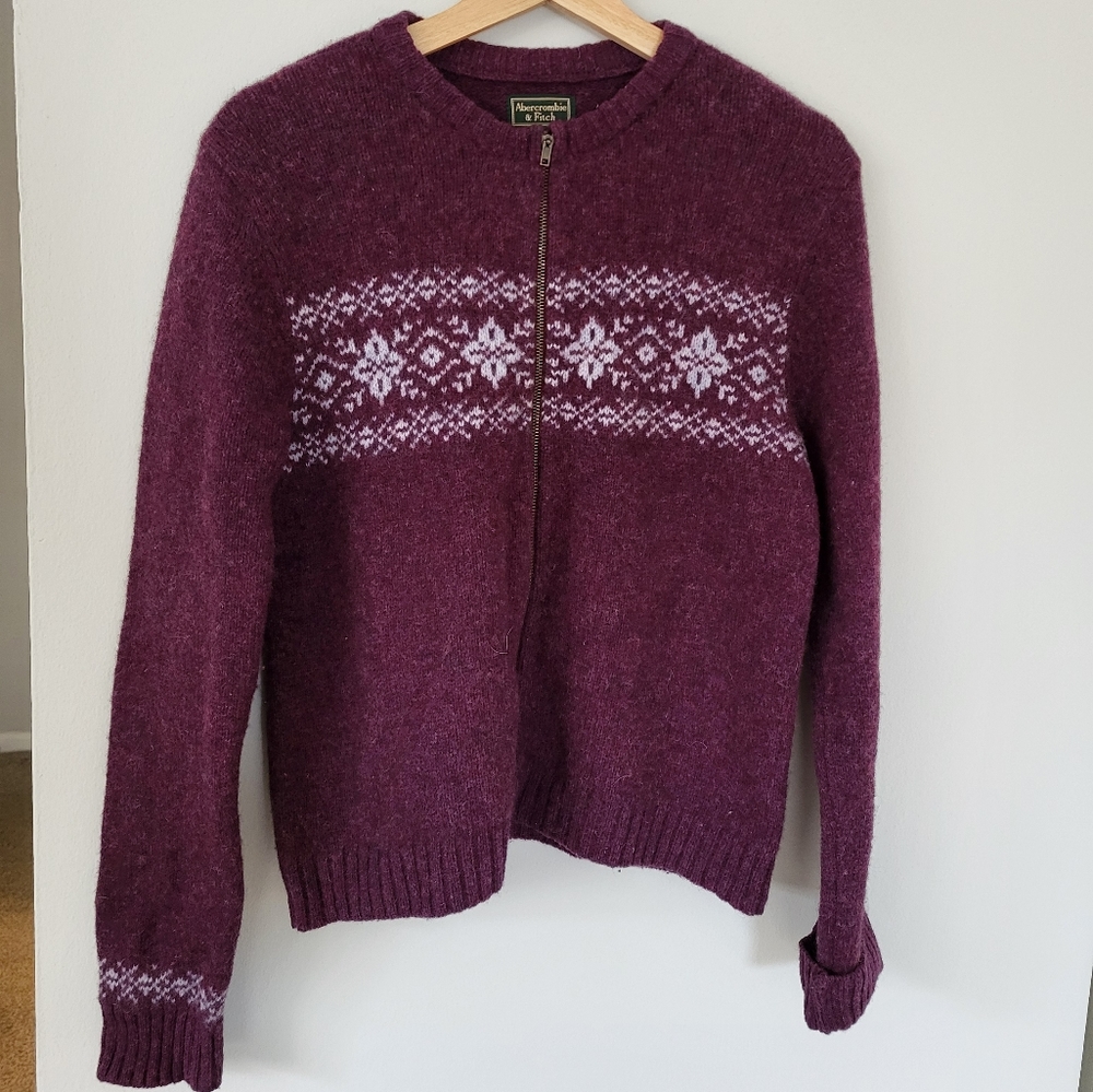 Vintage 90s Abercrombie & Fitch 100% shetland wool sweater
